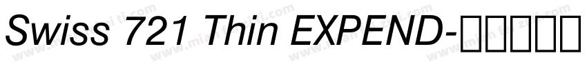 Swiss 721 Thin EXPEND字体转换